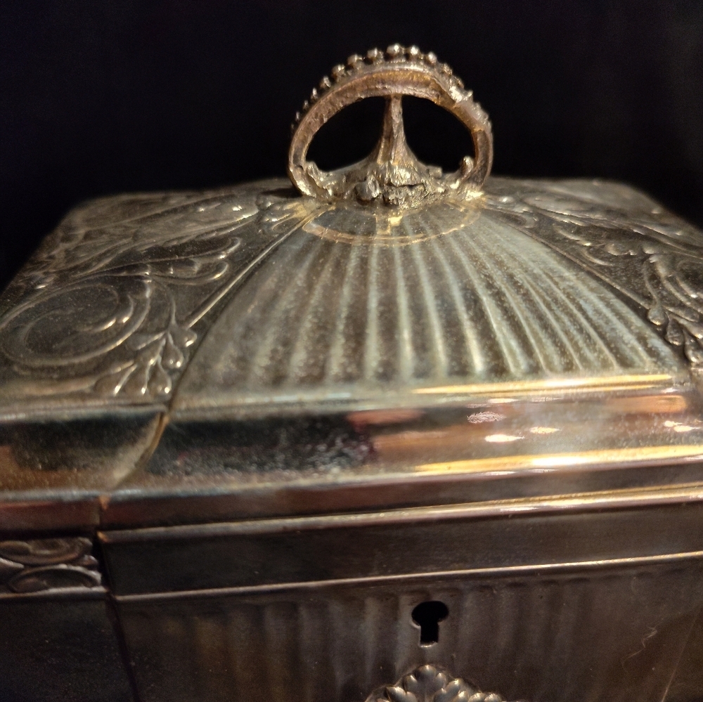 c.1900 WMF Jugendstil Secessionist Silver Plate Jewelry Casket - Picture 3 of 7